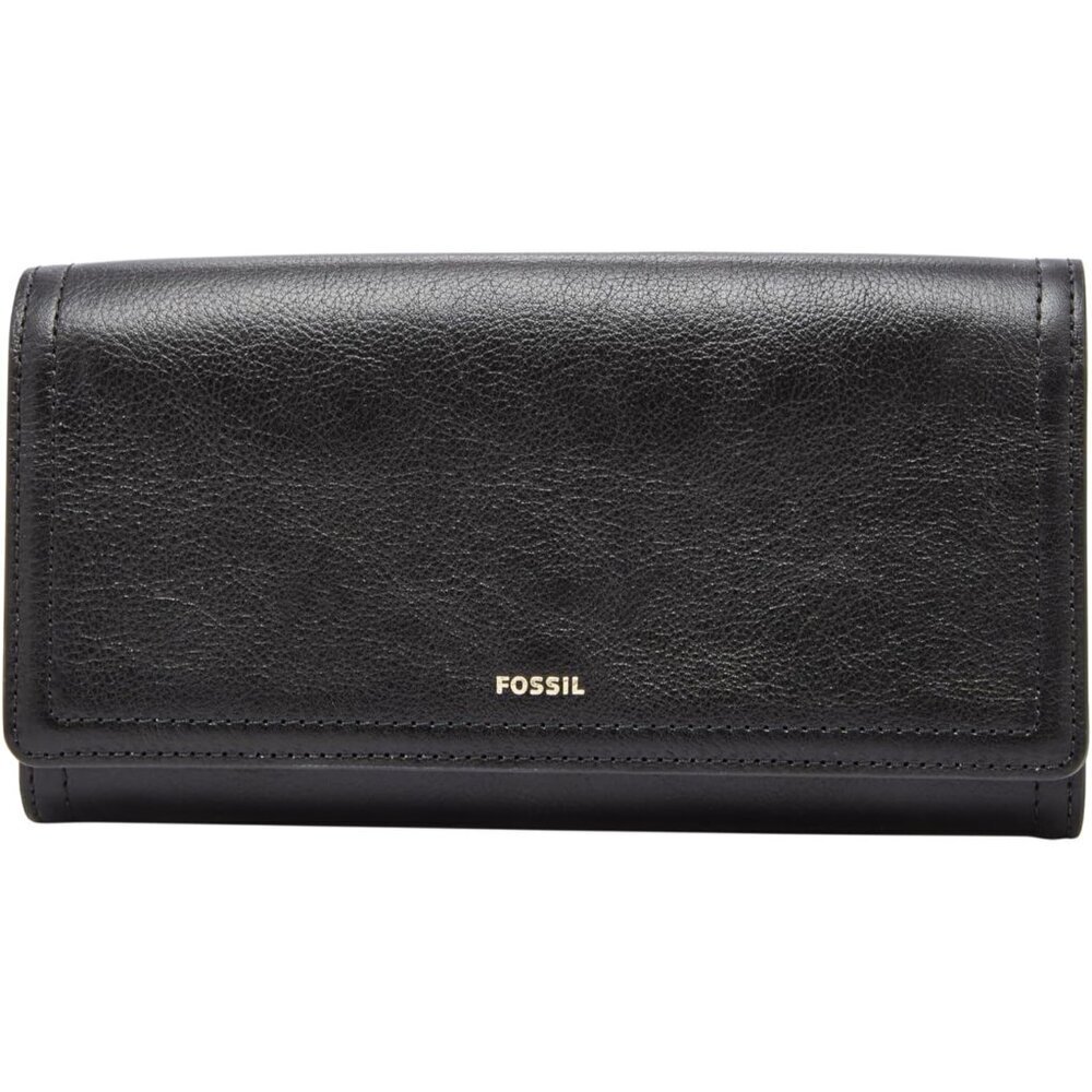 Women's Logan Leather RFID-Blocking Flap Clutch Wallet for Women